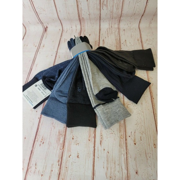 Perry Ellis Portfolio 6 pair Crew Socks - Picture 3 of 4